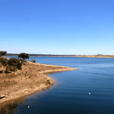 an island in the middle of a body of water